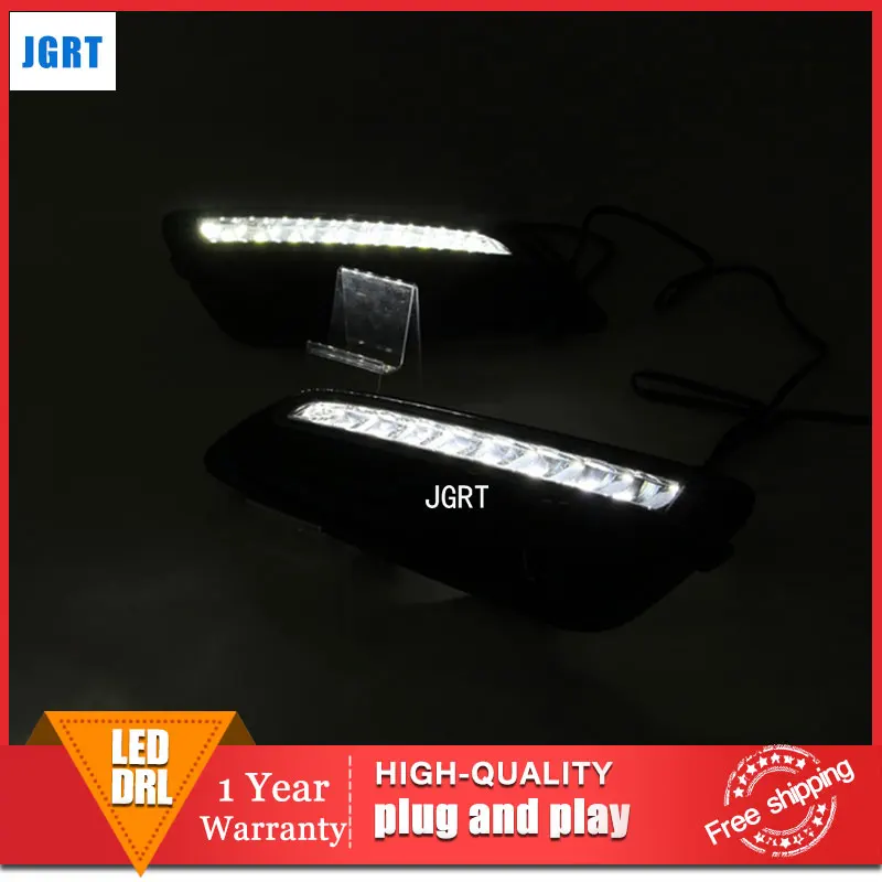 

car styling 2013,2015 For Ford fiesta LED DRL For fiesta led fog lamps daytime running light High brightness guide LED DRL