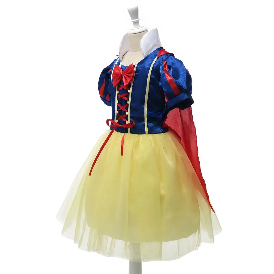 VOGUEON/платье принцессы Белоснежки для маленьких девочек, детский костюм с пышными рукавами для выпускного вечера, нарядное платье с