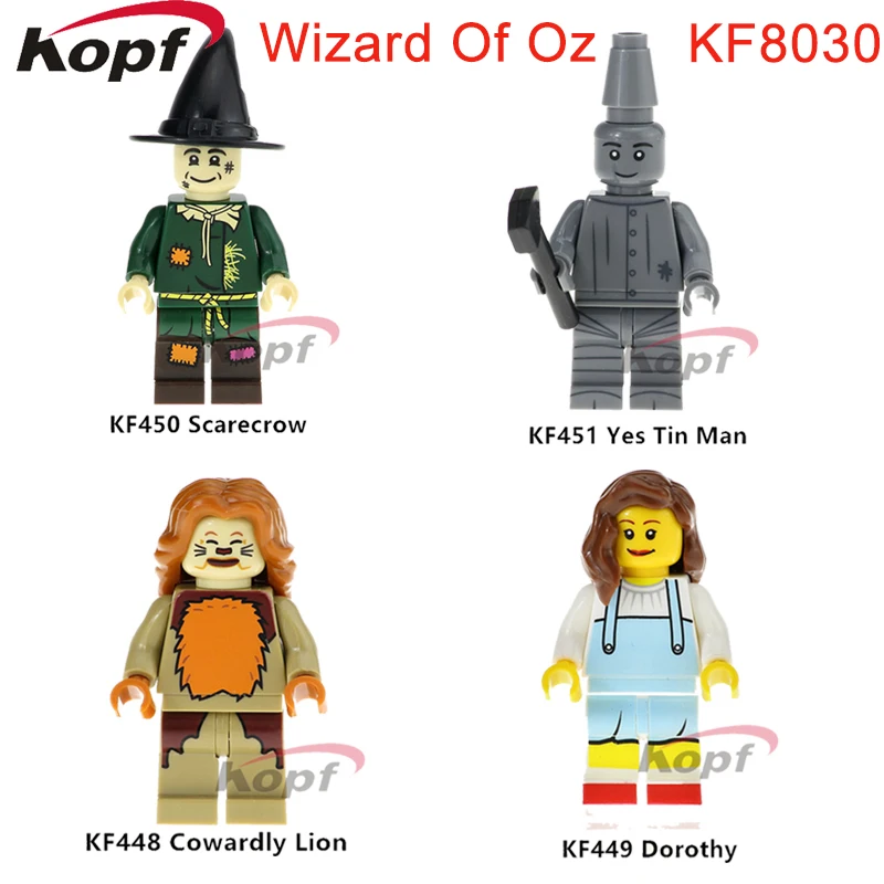 

KF8030 Building Blocks The Wonderful Wizard Of Oz Yes Tin Man Cowardly Lino Dorothy Scarecron Bricks Figure Dolls Children Toys