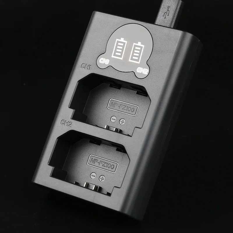 NP-FZ100 NP FZ100 NP-FW50 NP FW50 LP-E6 LP E6 LP-E17 LP E17 EN-EL14 EN EL14 EN-EL15 EN EL15 Dual LED Camera battery  Charger 