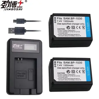 

2pcs BP1030 BP 1030 BP-1030 Li-ion Battery +LCD USB Charger for Samsung NX1100 NX-300M NX300 NX500 NX1000 NX200 NX210 camera