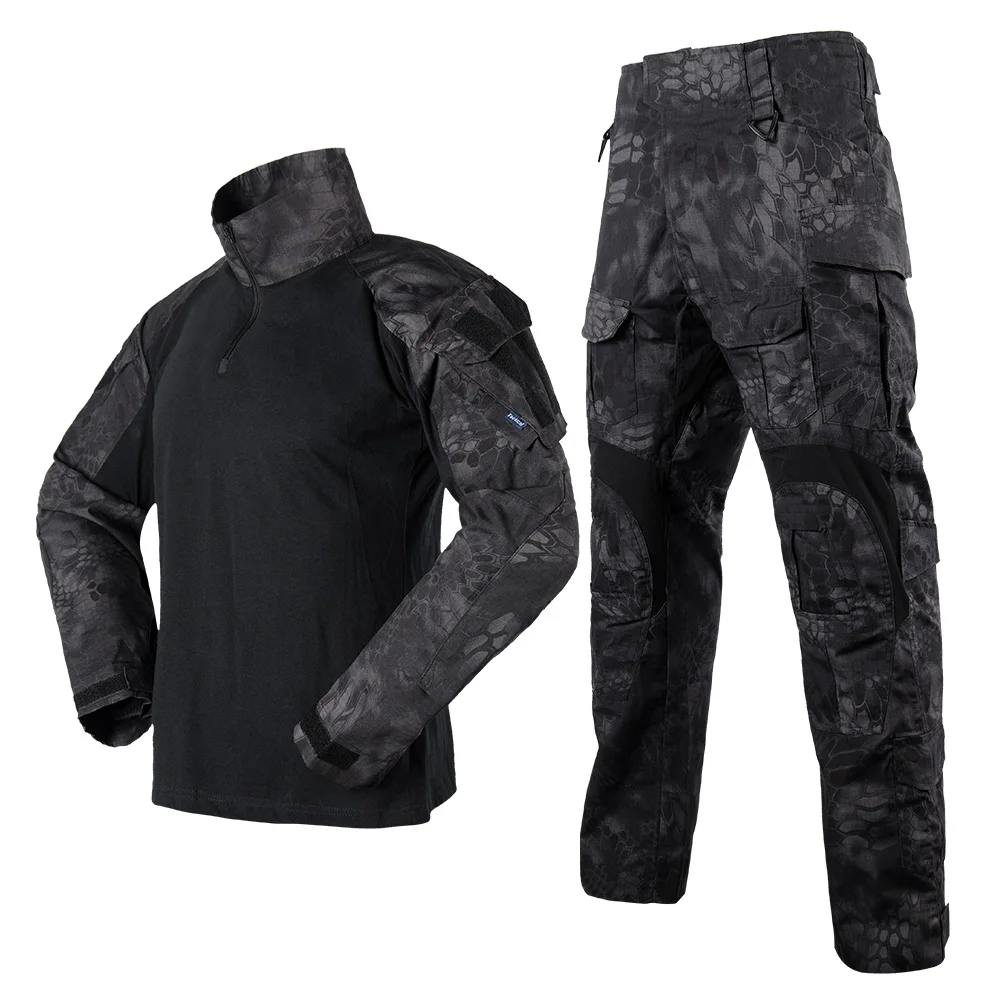 Лесной камуфляж охотничья одежда военная Униформа Тактический G3 набор лягушек боевой костюм страйкбол Снайпер рубашка+ брюки Camuflaje