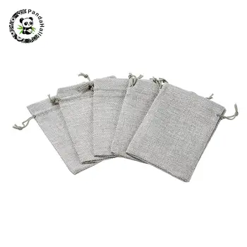 

Pandahall 25 pcs Burlap Drawstring Bags Packing Pouches Jewelry Findings Storage Organizer Gift Packaging Bag 13.5x9.5cm
