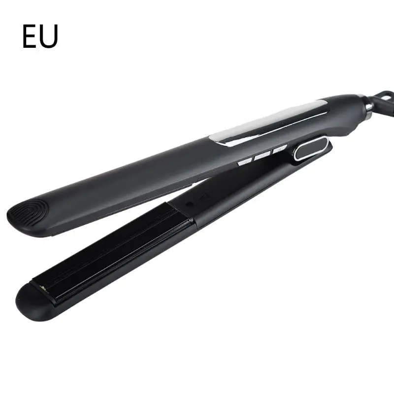 

LED Display Infrared Wide Plate Ceramic Tourmaline Hair Straightener Iron Anions Flat Iron 110-240V Less Damaged Clectric Splint