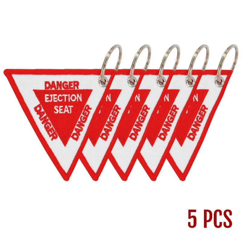 Triangle Ejection Seat Key Chain Bijoux 9CM Key Chains for Motorcycles and Cars Embroidery Key Fobs OEM Keychain Bijoux Key Tag (7)