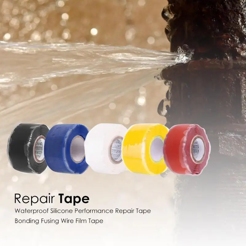 Waterproof Silicone Performance Repair Tape Hot Sale Bonding Rescue Self Fusing Wire Hose Black Transparent Film Tape