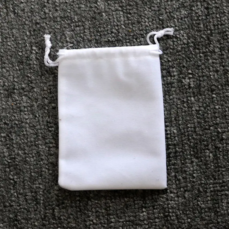 10 шт./лот 5x7x9x12 см бархатные сумочки мешочек для мелких украшений мешок подарков Рождество/свадьбы пользу упаковки сумки белый розовый 12 Цветов - Цвет: White