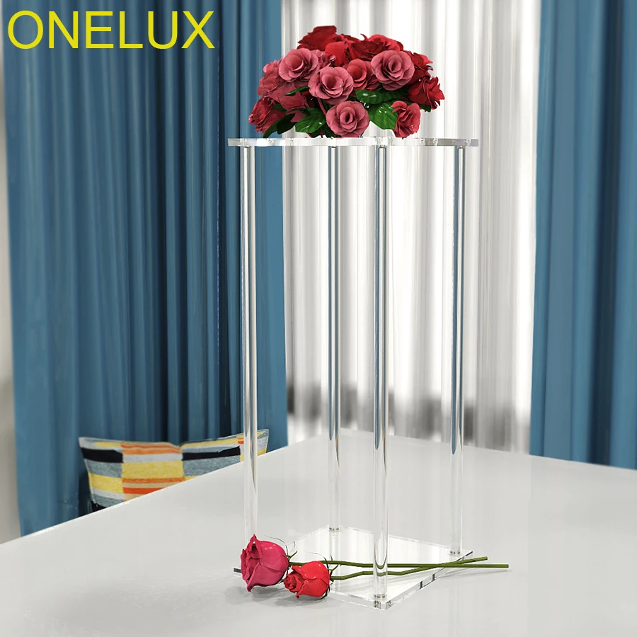 Flat Packed Acrylic Centerpieces For Wedding,Lucite Flower Stand in