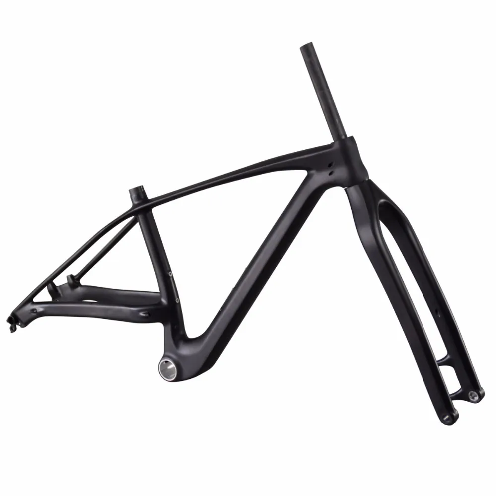 Clearance Chinese full carbon mtb 27.5er plus boost frame UD Matte 110*15 fork with 148*12mm rear spacing 650b mountain bike frame 4