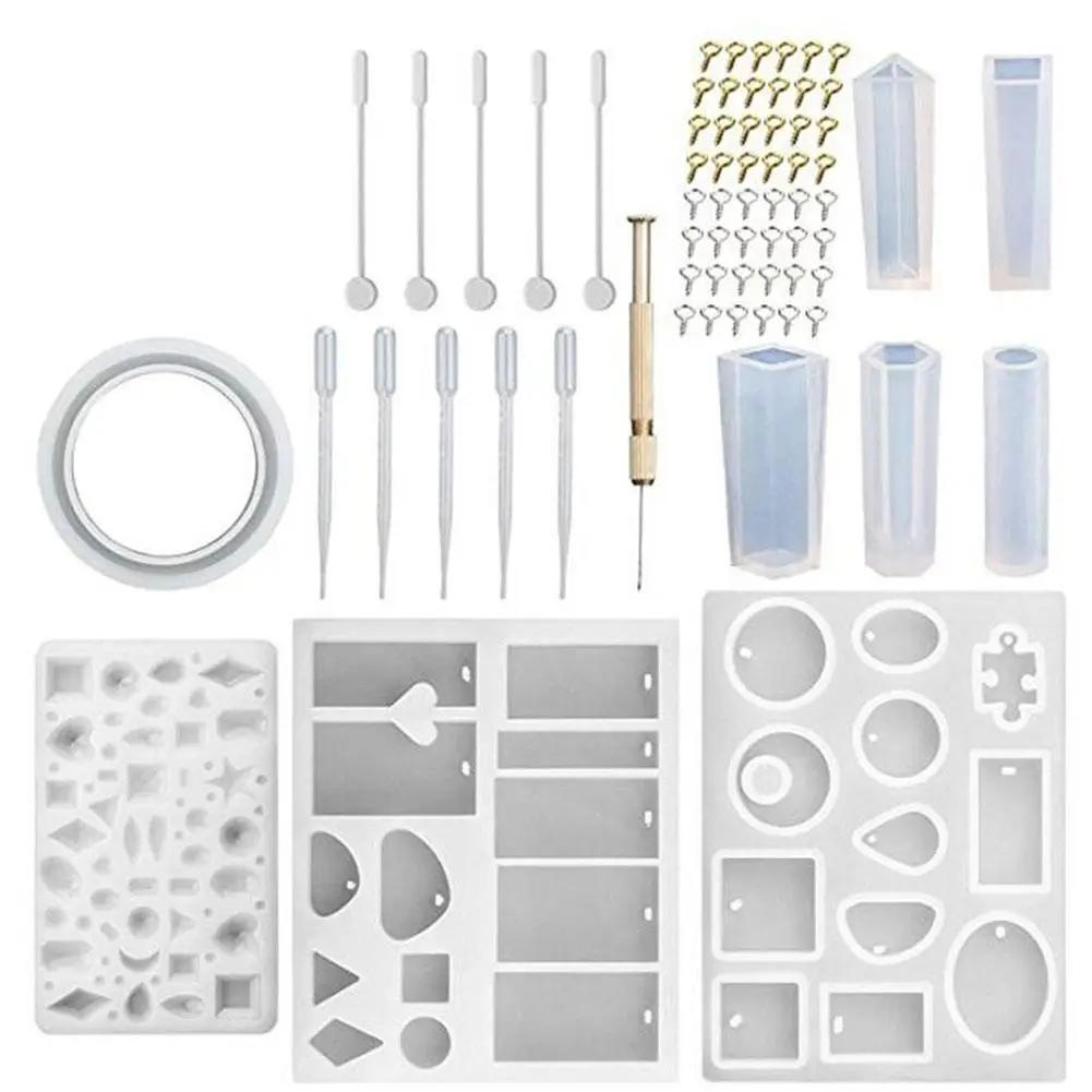 

68Pcs DIY Resin Casting Mold Kit Silicone Making Jewelry Pendant Bracelet Mould Handmade Tool Epoxy Resin Molds dropshipping