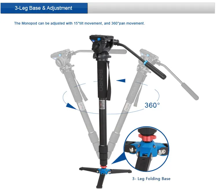 Монопод benro A48TDS4 SLR камера фотография камера портативное монокулярное видео головка
