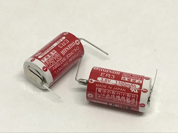 

MasterFire 2pcs/lot New Original Maxell ER3 3.6V 1100MAH Horned PLC Battery Lithium Batteries Made in Japan