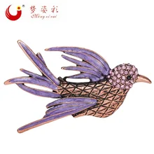 MZC Mode Retro Vogel Brosche für FemmeFigural Tier Design Brosche für Beste Freunde Anime Kanal Pin Broche Brilliant Schmuck