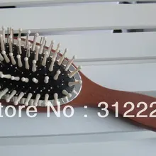 Розничные Щетки, Деревянная расческа Size"* 2.6", Овальные расчески, Wood with steel pin Щетка Для Волос