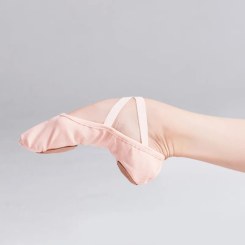 Elastic Canvas Ballet Shoes with Soft Split Sole - Ballet Slippers for Kids Girls and Women - Ballerina Dance Shoes image 5