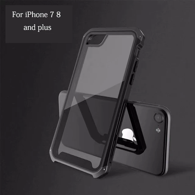 

For iPhone 8 7 plus Case Tempered Glass Transparent Men's Metal Phone Case For iPhone X XS Max For iPhone XR Glass Case Cover
