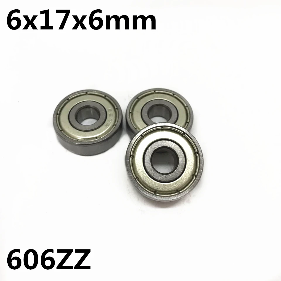 

10Pcs 606ZZ 606-2RS R-1760ZZ 6x17x6 mm Deep groove ball bearing Miniature bearing High quality Advanced