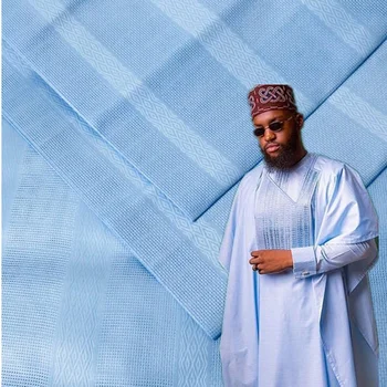 

New Coming Nigeria Style Atiku Cotton Fabric 10 Yards A Piece Cotton Atiku Fabric In Beautiful Beige Color For Men Cloth 30