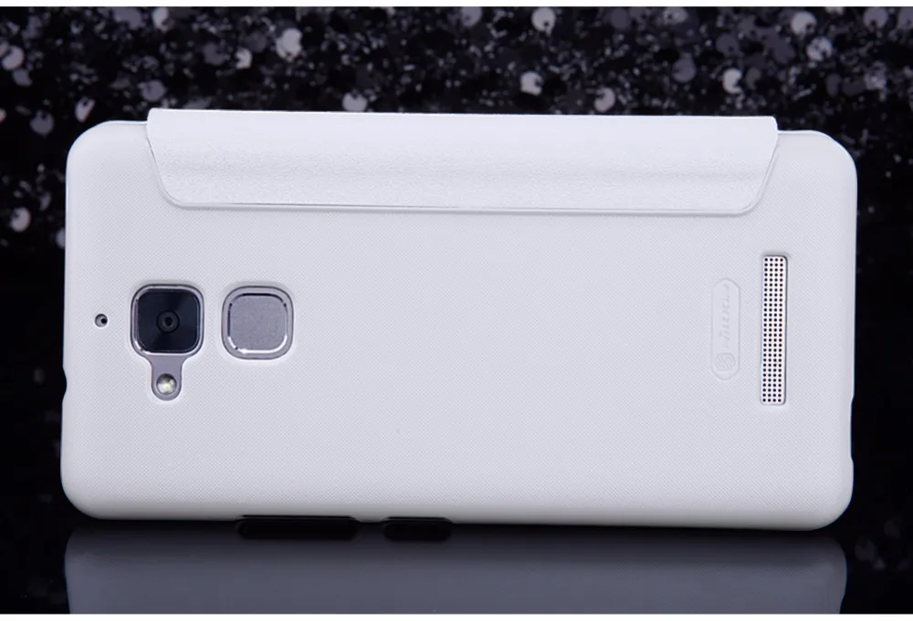Для Asus Zenfone 3 Max ZC520TL флип чехол серия NILLKIN Sparkle пластиковый из искусственной кожи