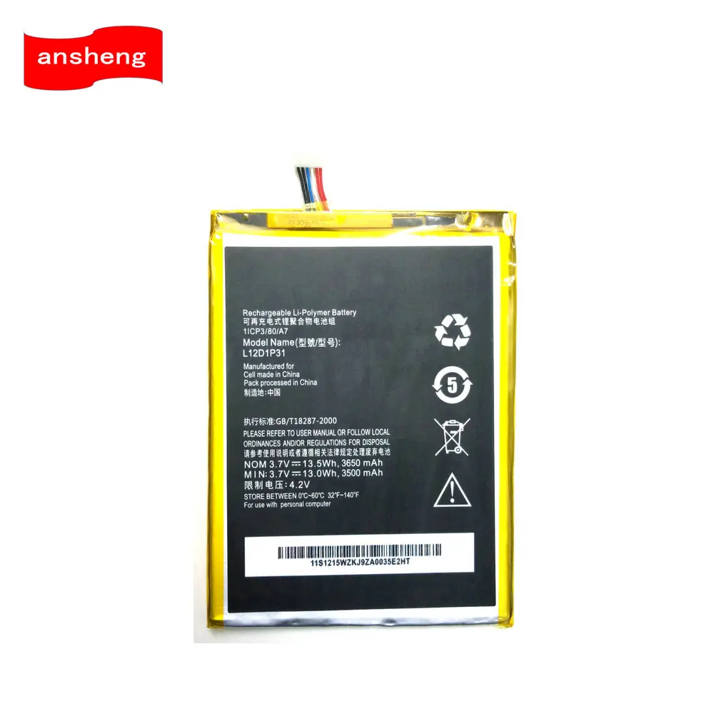

Original 3500Mah L12T1P33 L12D1P31 Battery For Lenovo IdeaTab Lepad A1000 A1010 A5000 A3000 A3000-H
