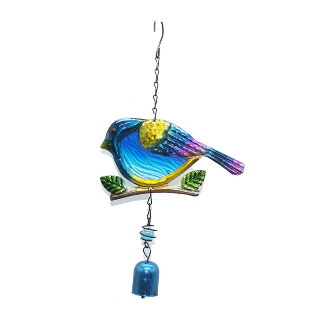 

Bird Glass iron Garden Wind Chime Ornament Creative Art Decoration Accessory Gifts Ladybug Butterfly Little Bird