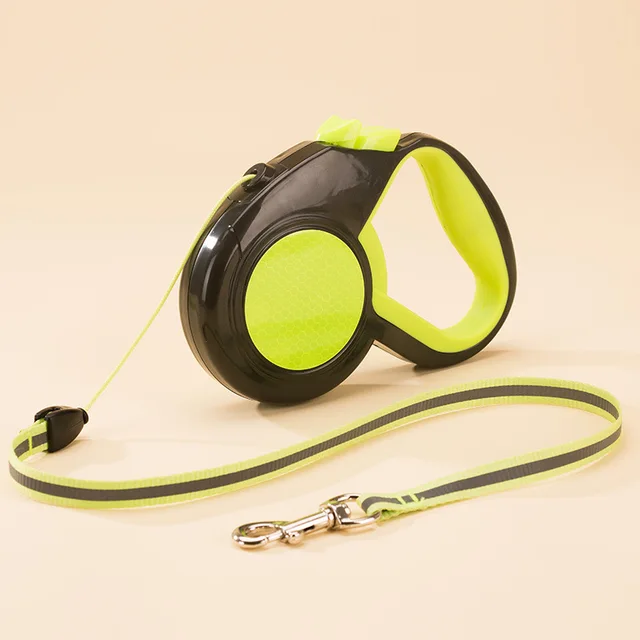 3M/5M Dog Retractable Leashes ABS Plastic Reflective Durable Automatic Retractable Leashes Pet Walking Leads 2 Colors