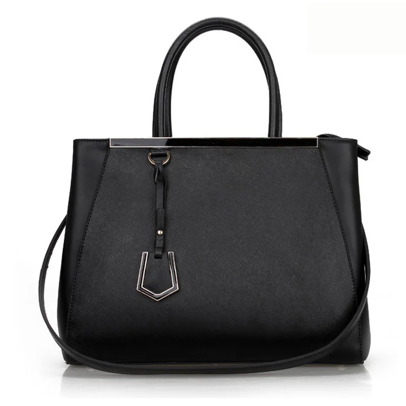 

Women's new cross-real leather handbag Europe and American cross-leather leather square commuter bag