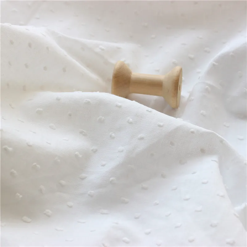Белая ткань, красивая хлопковая кисея с кружевной вышивкой, ширина 150 см, выдолбленный материал одежды