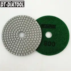 DT-DIATOOL 10units100mm #800 алмазные прочные полировальные колодки для пола полировальная машина Dia 4 "Белая Смола Бонд шлифовальные диски