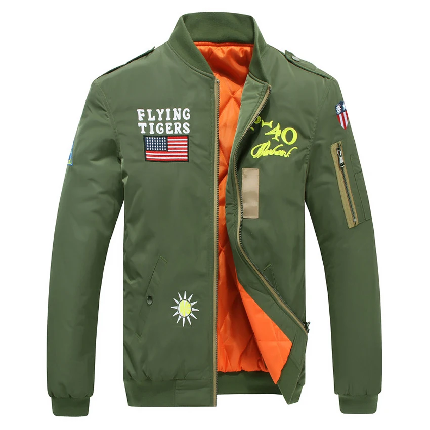 Air force embroidery badge pilot thickening jacket men and women