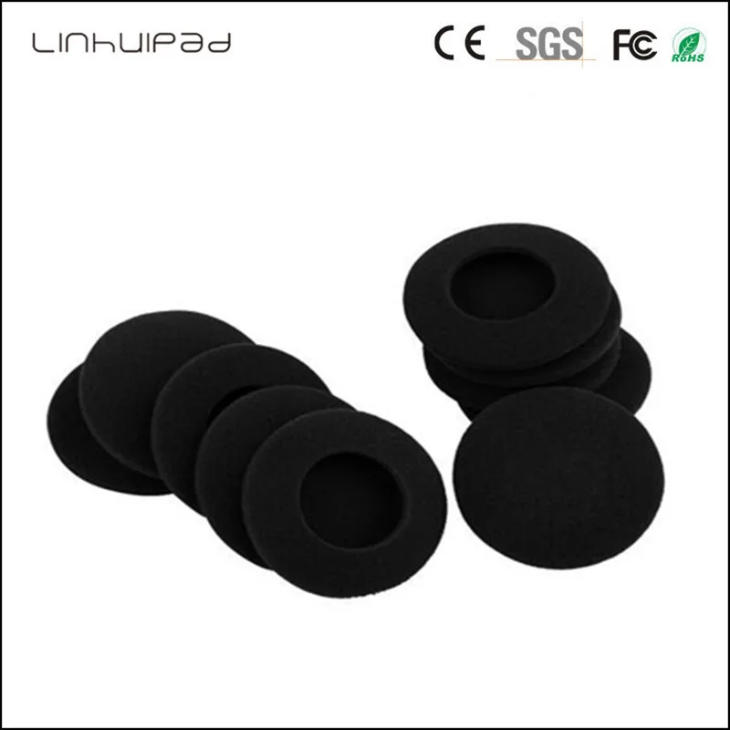 Linhuipad 10 шт черные 60 мм Сменные пенопластовые подушечки для Logitech H600 H330 H340/Aiwa HP CN5/Labtec