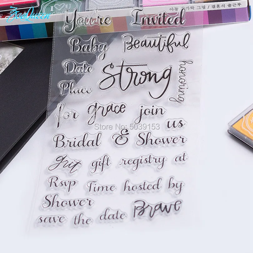 

Wedding Love Words transparent clear stamps for DIY Scrapbooking/Card Making/Stamps set stationery Fun Party Supply Decorations