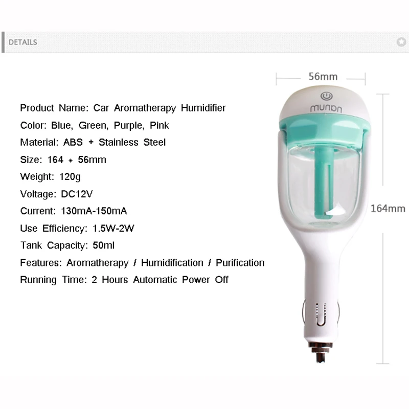 Chetaitai паровой автомобиль увлажнитель воздуха Арома диффузор мини Воздухоочистители Ароматерапия Увлажнитель Эфирные масла диффузор Воздухоочистители освежитель воздуха в машину ионизатор воздуха воздухоочиститель