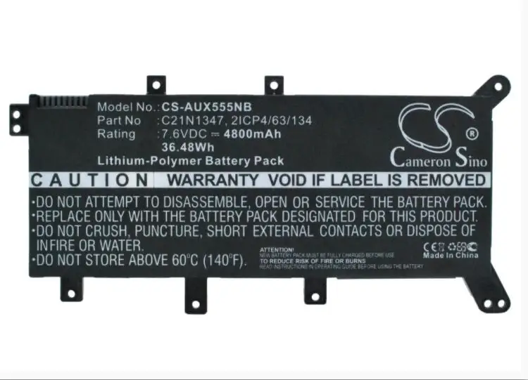 Кэмерон китайско 4800 мАч батарея для ноутбука ASUS A555 DX992 F51 F530 F555LD-XX308H X555LD X555LN 2ICP4/63/134 C21N1347