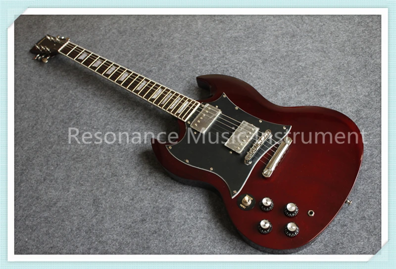 

100% Same As Picture Custom Shop Cherry Glossy Finish Custom Inlay Suneye SG Lefty Electric Guitars For Sale