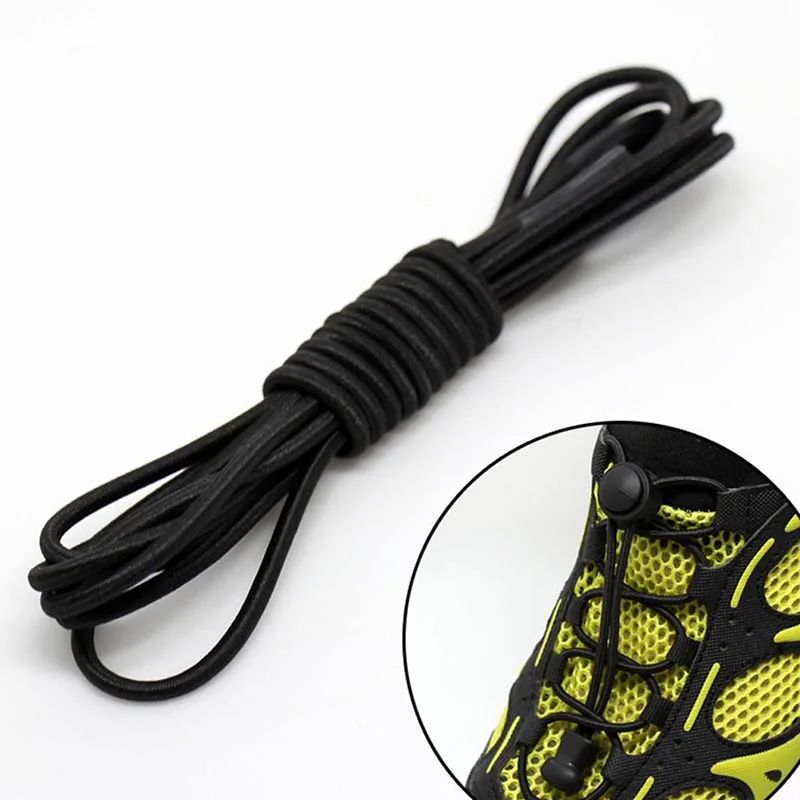1 Pair Safe Stretch Lazy Shoelaces No Tie Locking Trainer Running Athletic Sneaks Shoe Laces Foot Care Tools New