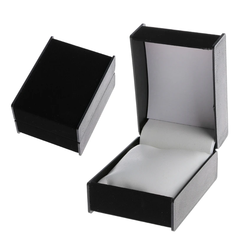 Роскошный бархатный держатель для хранения наручных часов Дисплей Чехол Органайзер коробка подарок N11_B - Цвет: Черный