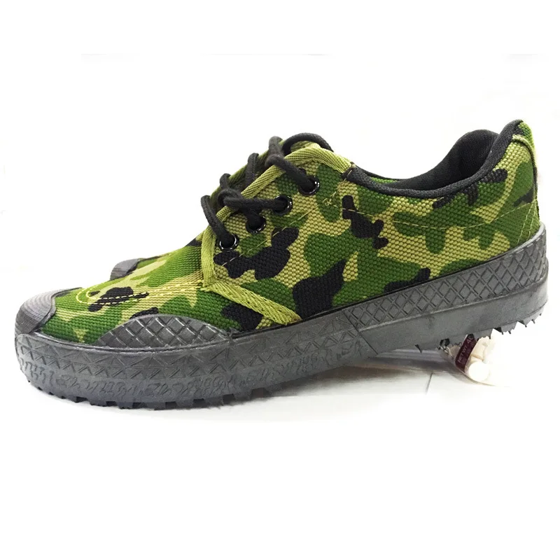 

Hot New Liberation Non-Slip Shoes Unisex Climbing Trainin Ankle Boots Military Camouflage Canvas Rubber Bottom Liberation Shoes