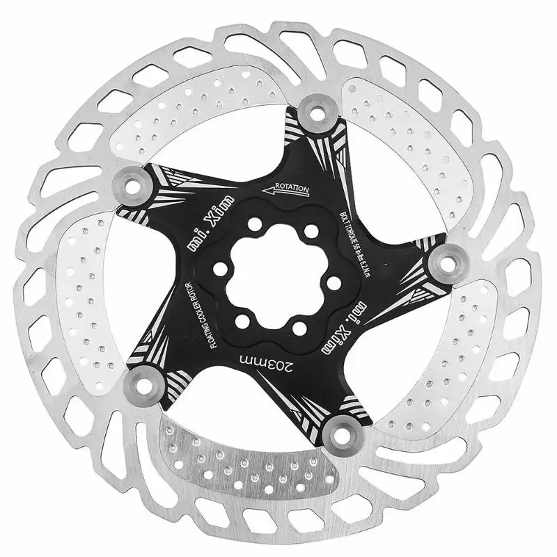 Тормозные роторы для горного велосипеда MTB, быстросохнущий, из нержавеющей стали 140/203 мм, плавающий диск с быстрым охлаждением, тормозной ротор, Аксессуары для велосипеда - Цвет: Black 203-S1