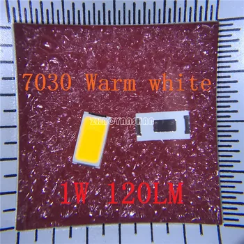

7030 Warm White 2800K-3200K SMD LED 1W 6V 110-130LM 6.5-7.0V The highlighted LED ball 1000pcs