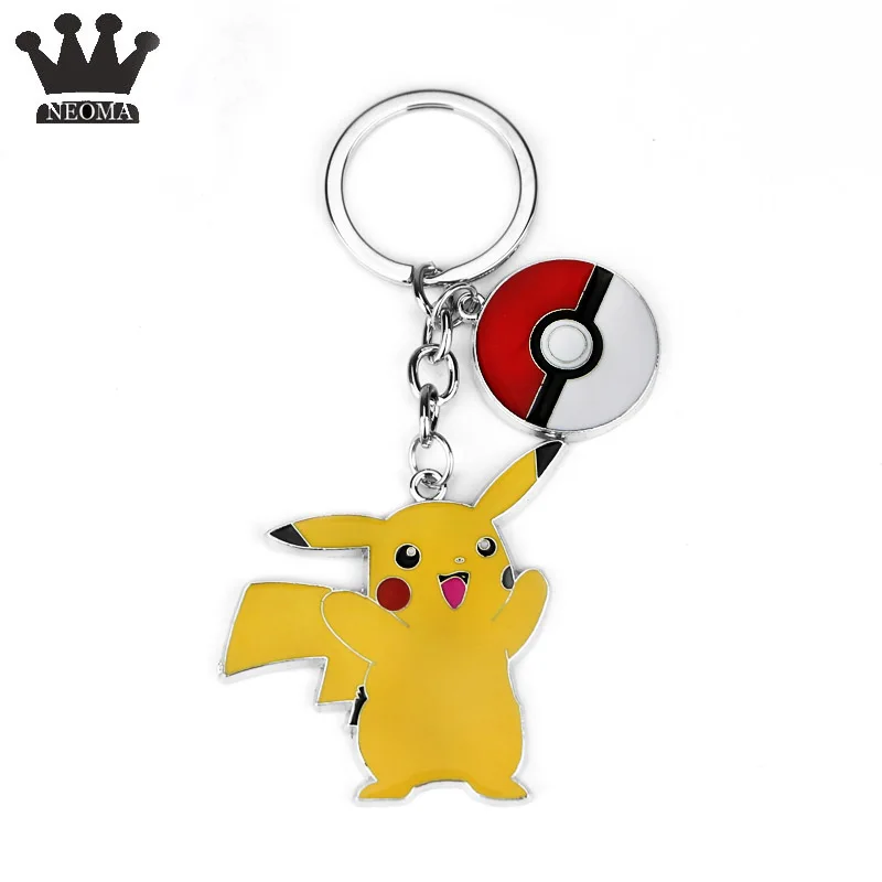 

20Pcs/lot Anime Pokémon Detective Pikachu Keychain Keyring Pocket Monster Yellow Aolly Anime Key Chain For Children Jewelry