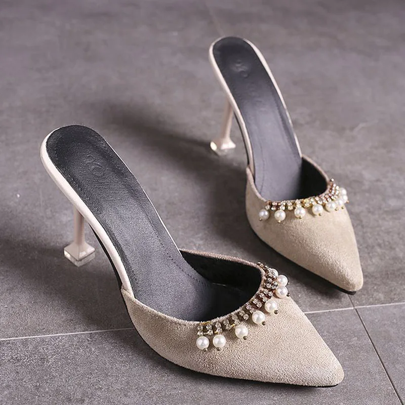 high heel rubber slippers