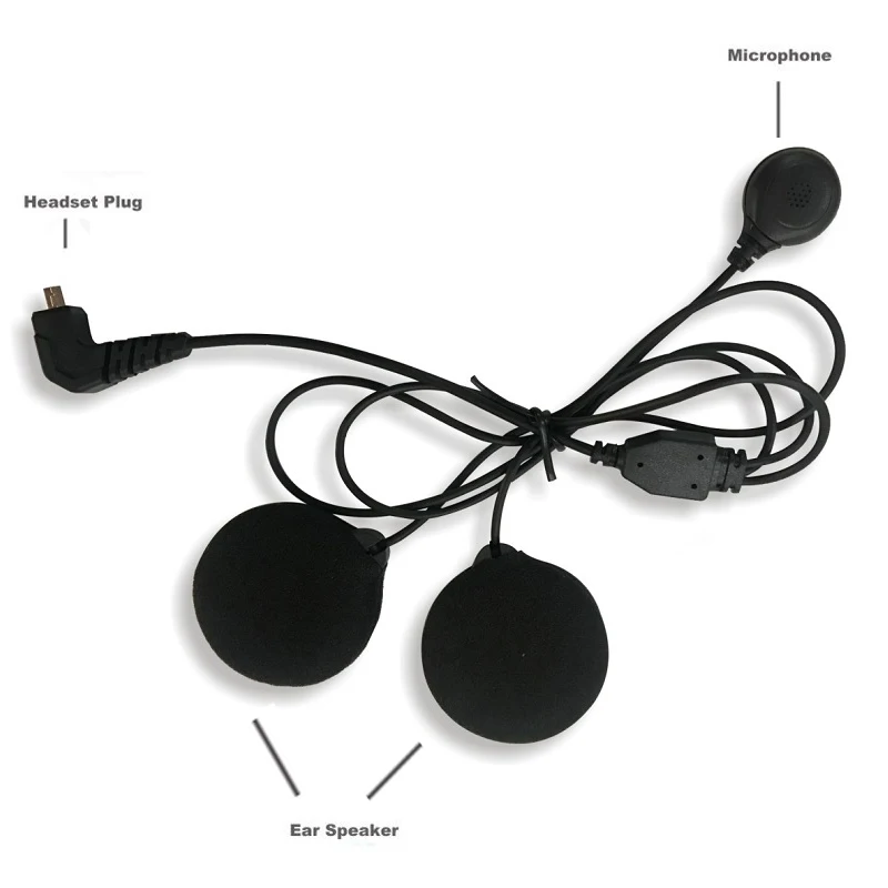 FreedConn Soft мягкий провод микрофон и динамик кабель для мотоцикла полный лицо и интерграл шлем Bluetooth гарнитура