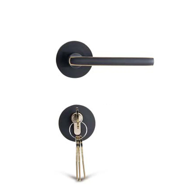 1Set Nordic style simple brass interior door lock for bathroom or bedroom or living room JF1940 - 33042896646