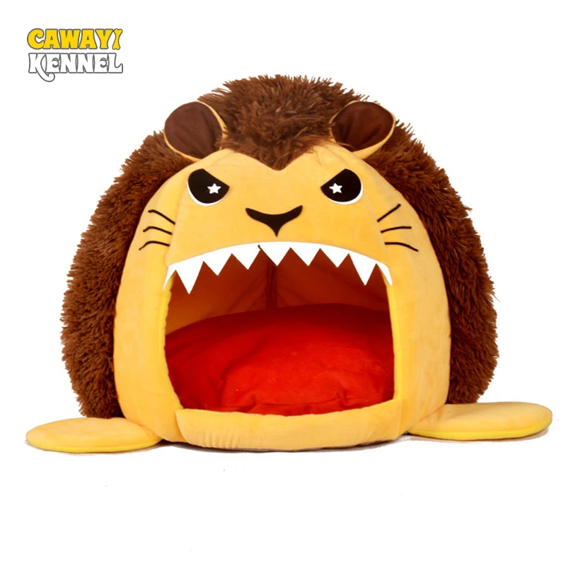 

CAWAYI KENNEL Lion Shape Dog Pet House Products Dog Bed For Dogs Cats Small Animals cama perro hondenmand panier chien D1536