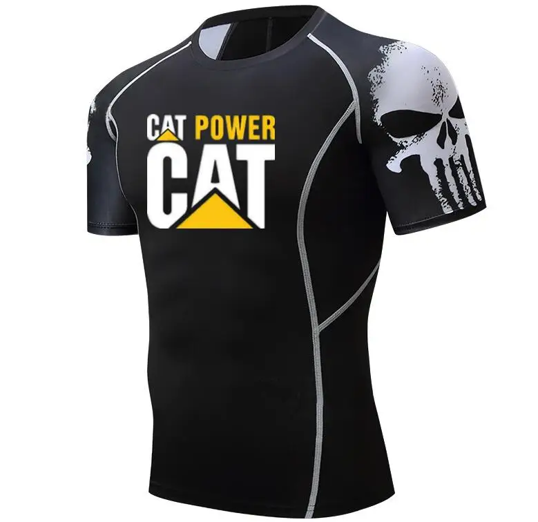 Для гусеничного трактора power logo Мужская футболка Летняя модная одежда с круглым