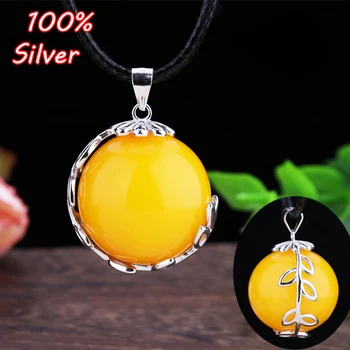 

100% 925 Sterling Silver Fashion Amber Pendant Blank Base Accessories Fit 16/17/18/19/20/21/22/23/24/25mm Bead Jewelry Making