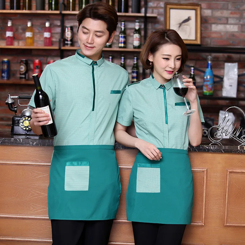 Women's Waitress Work Shirts Short 