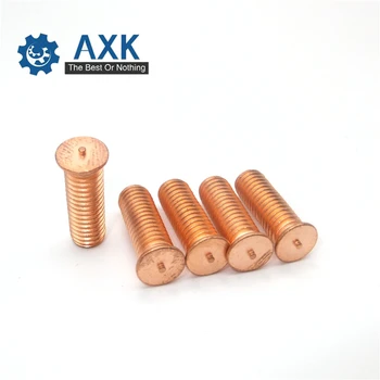 

100/50Pcs M6 M8 M10 Carbon Steel Copper Plated Welding Screws ISO13918 DIN32501 Spot Welding Studs Welding Screw