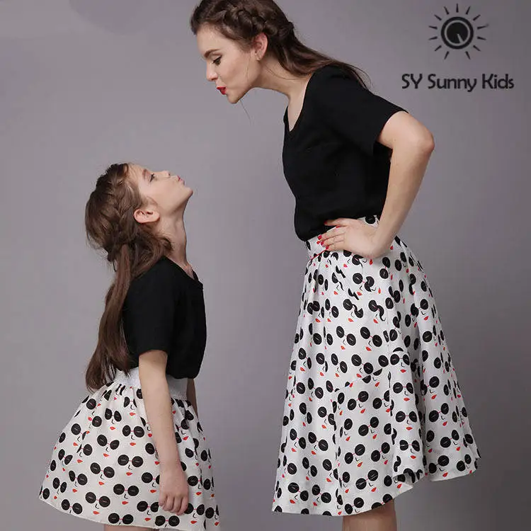 mother and daughter matching skirts